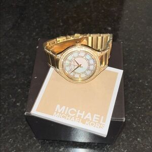 Michael Kors Mother of Pearl Gold Toned Watch